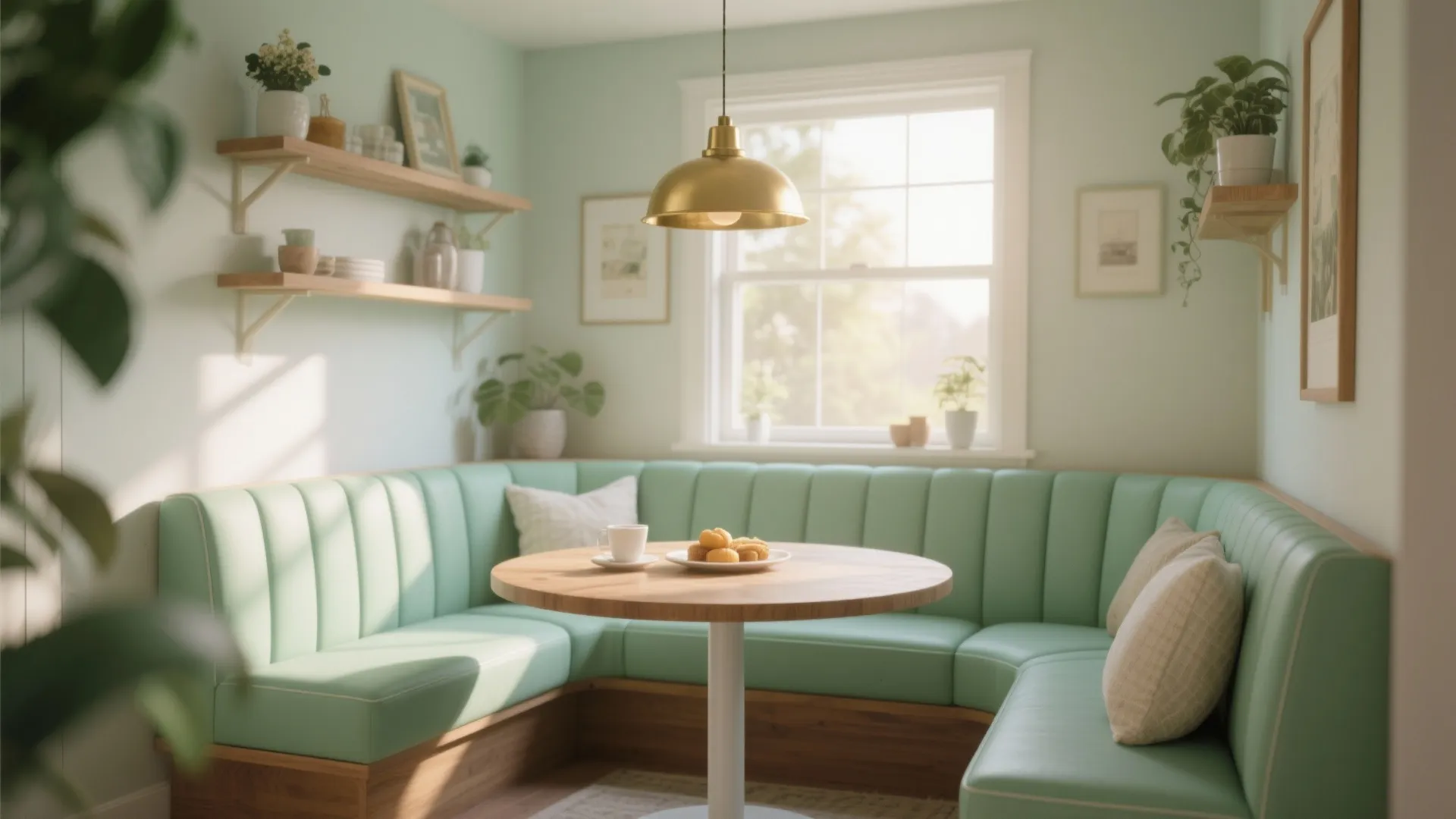 8. Minty Breakfast Nook