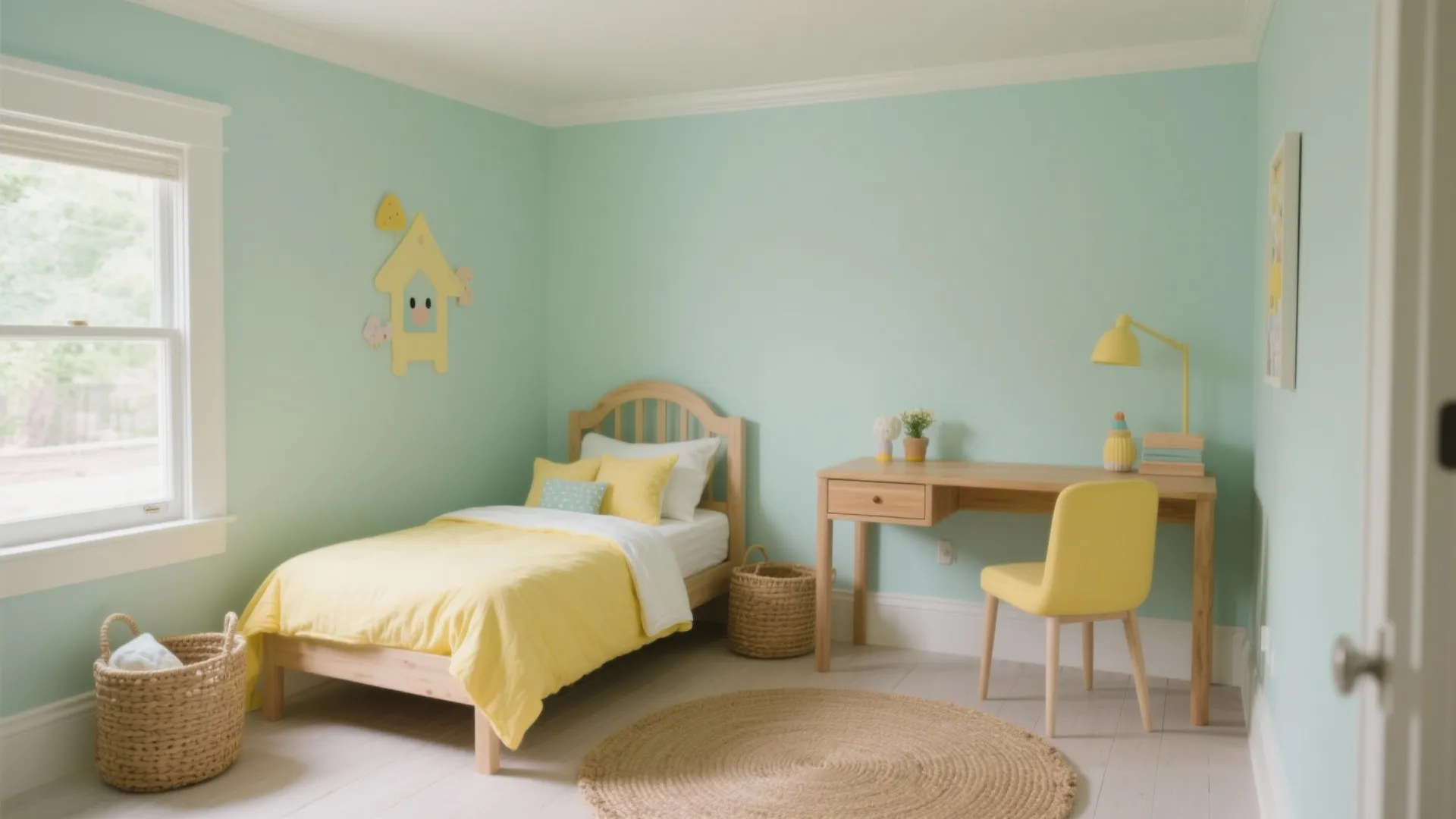 Mint Green + Butter Yellow