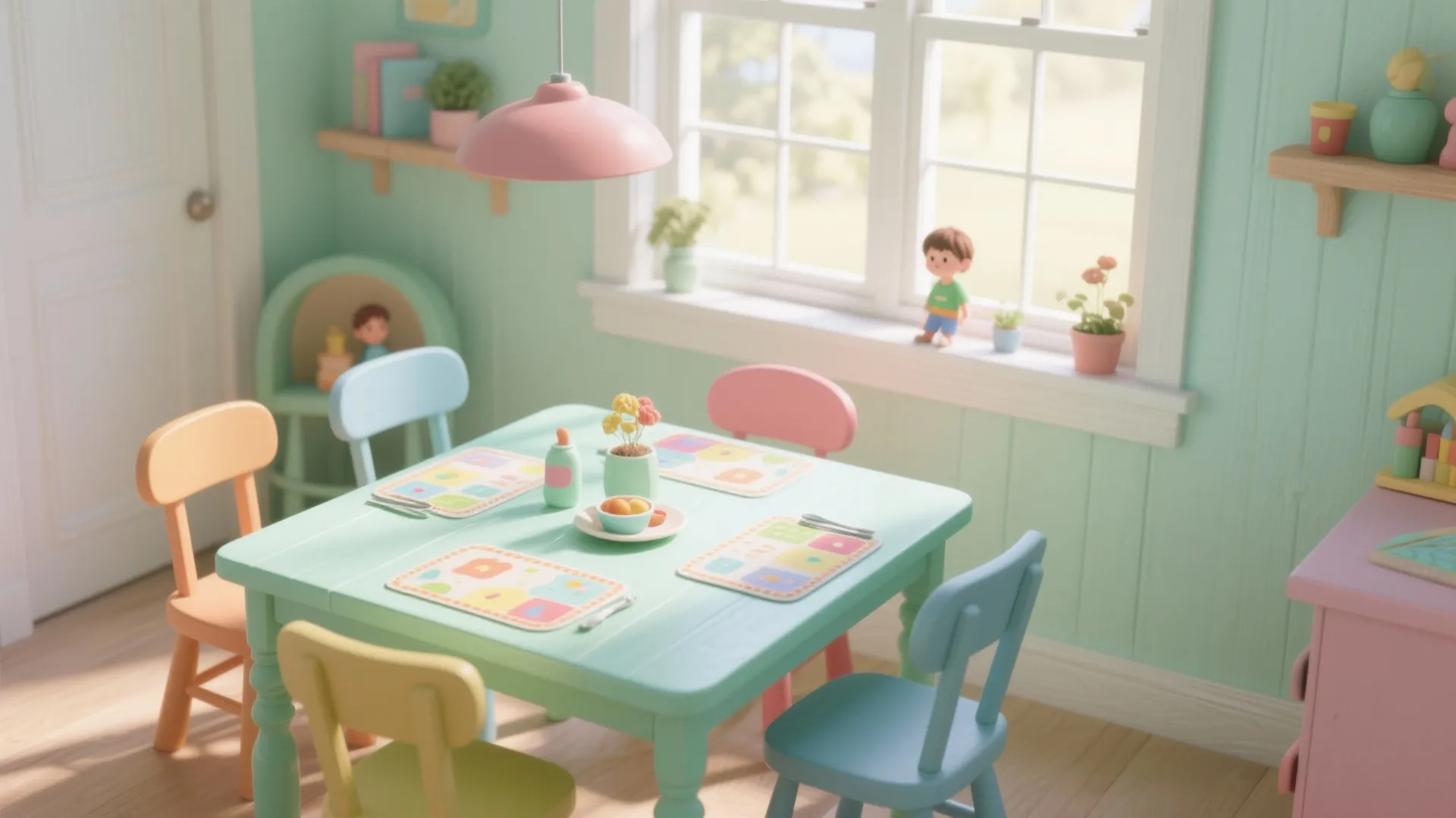 3. Pastel Mint: Airy, playful, kid-friendly
