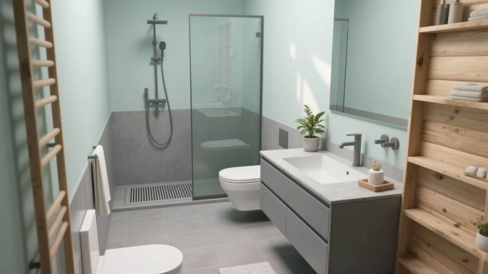 Mint Green & Gray Bathroom Ideas — 5 Fresh Looks: Small bathroom? Mint green and gray can make it feel airy, modern, and delightfully calm — five practical design ideas from a pro