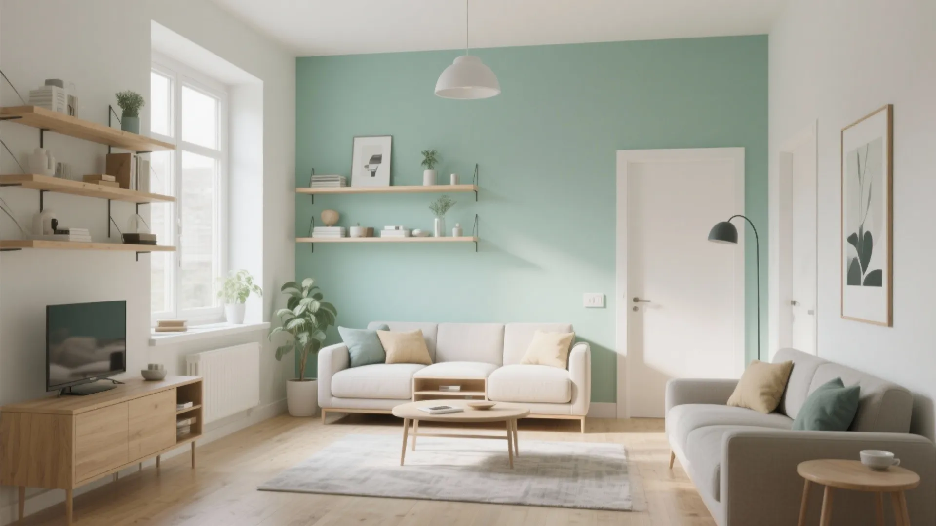 Mint Green Accent Walls