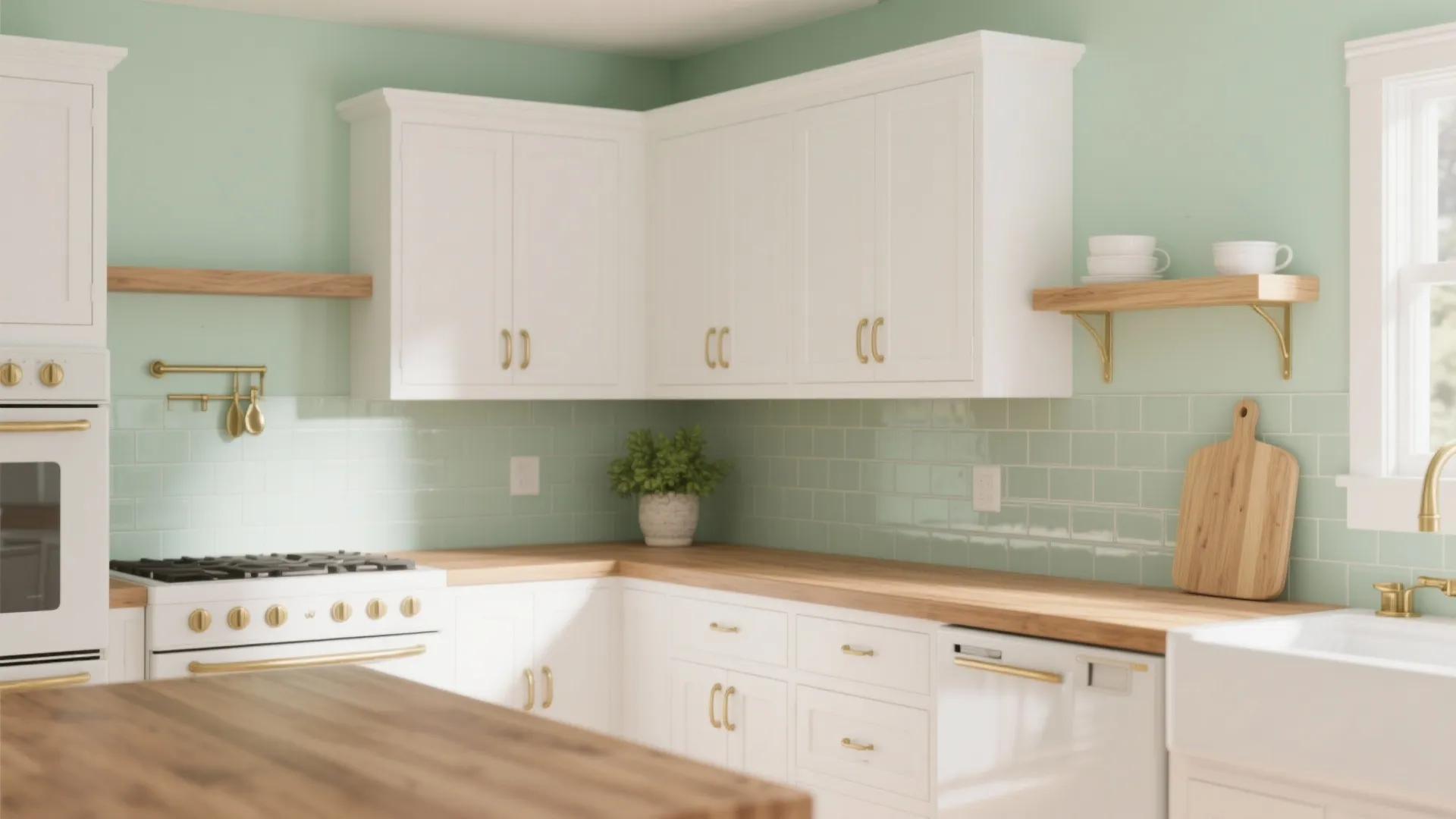 Mint with Warm Neutrals