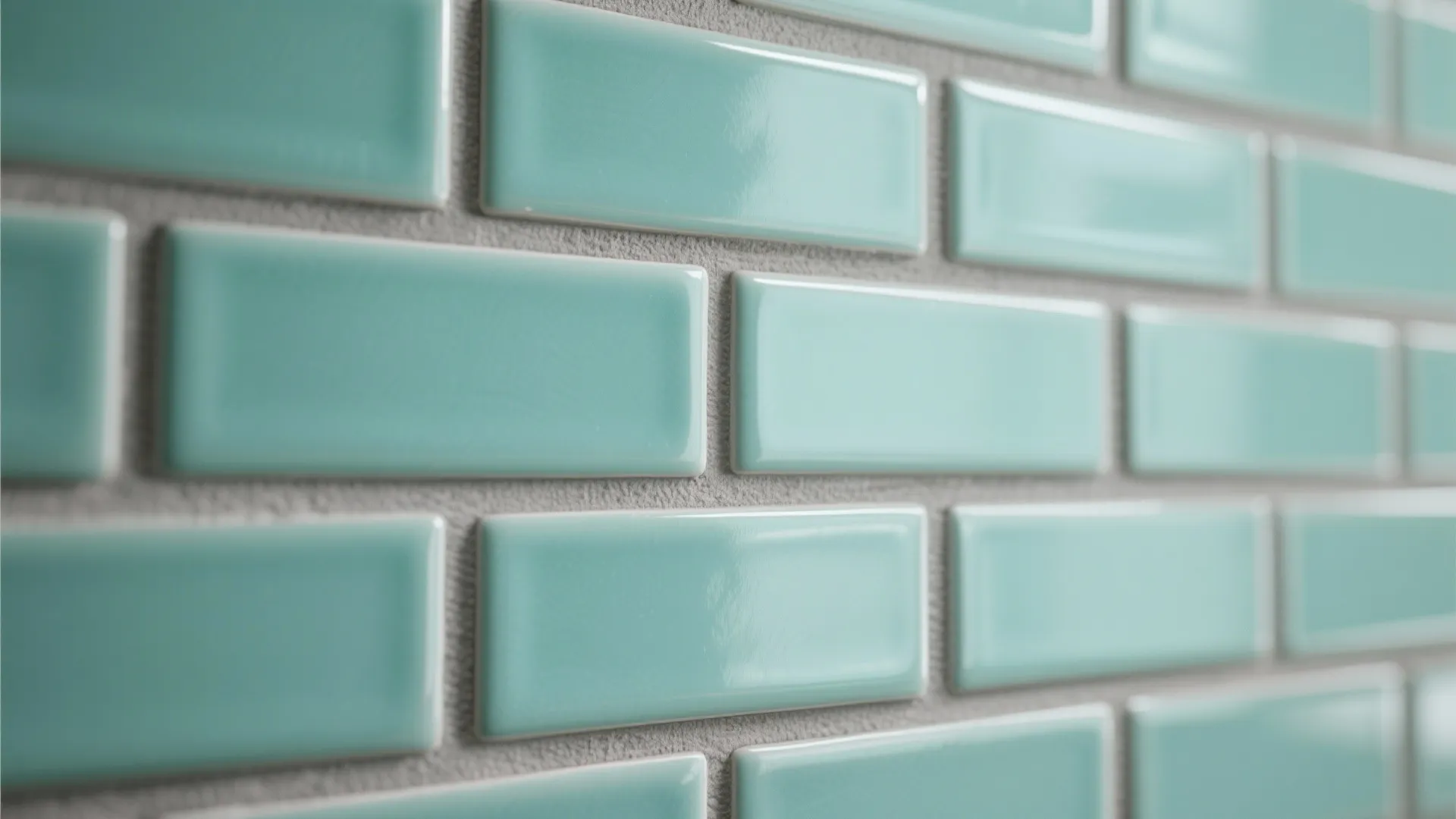 2. Mint Subway Tiles with Grout Contrast