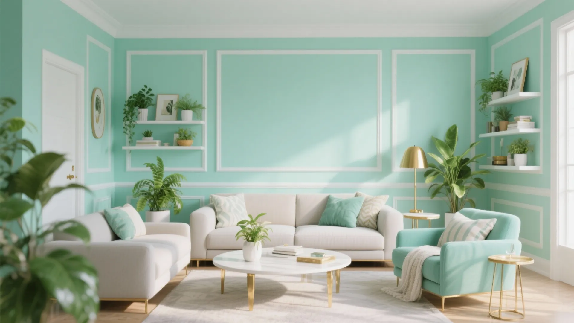 2. Mint with a Touch of Warmth