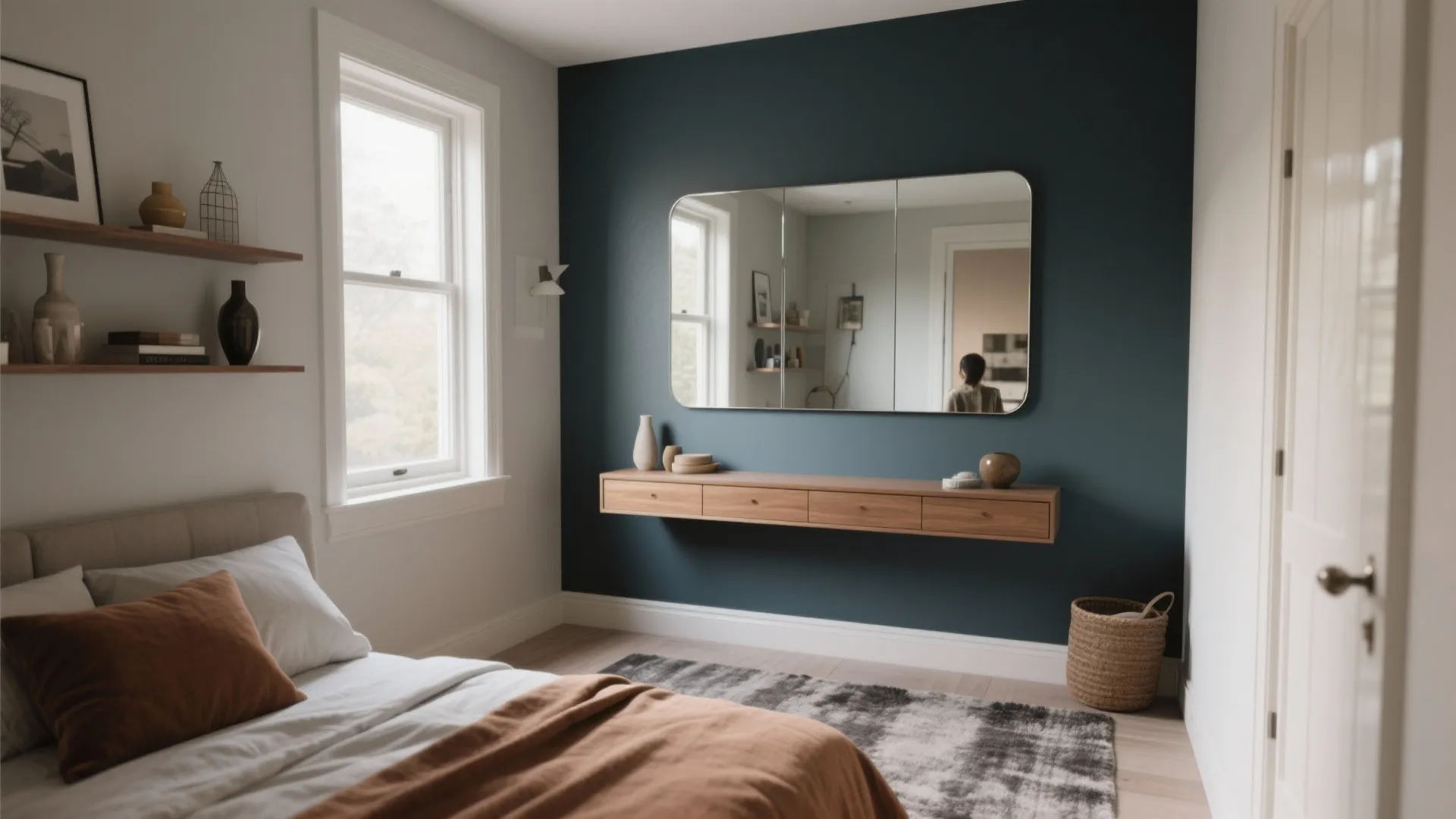 3. Mirrors, reflective surfaces, and color blocking