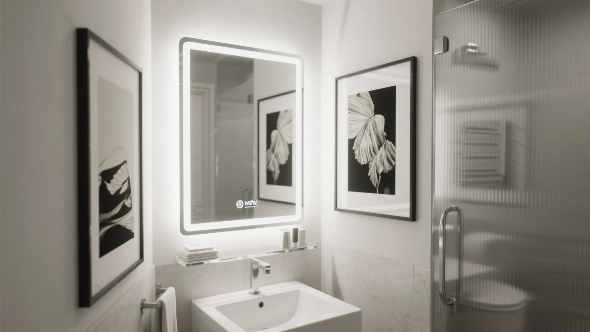 5. Mirror art and easy-to-clean framed prints