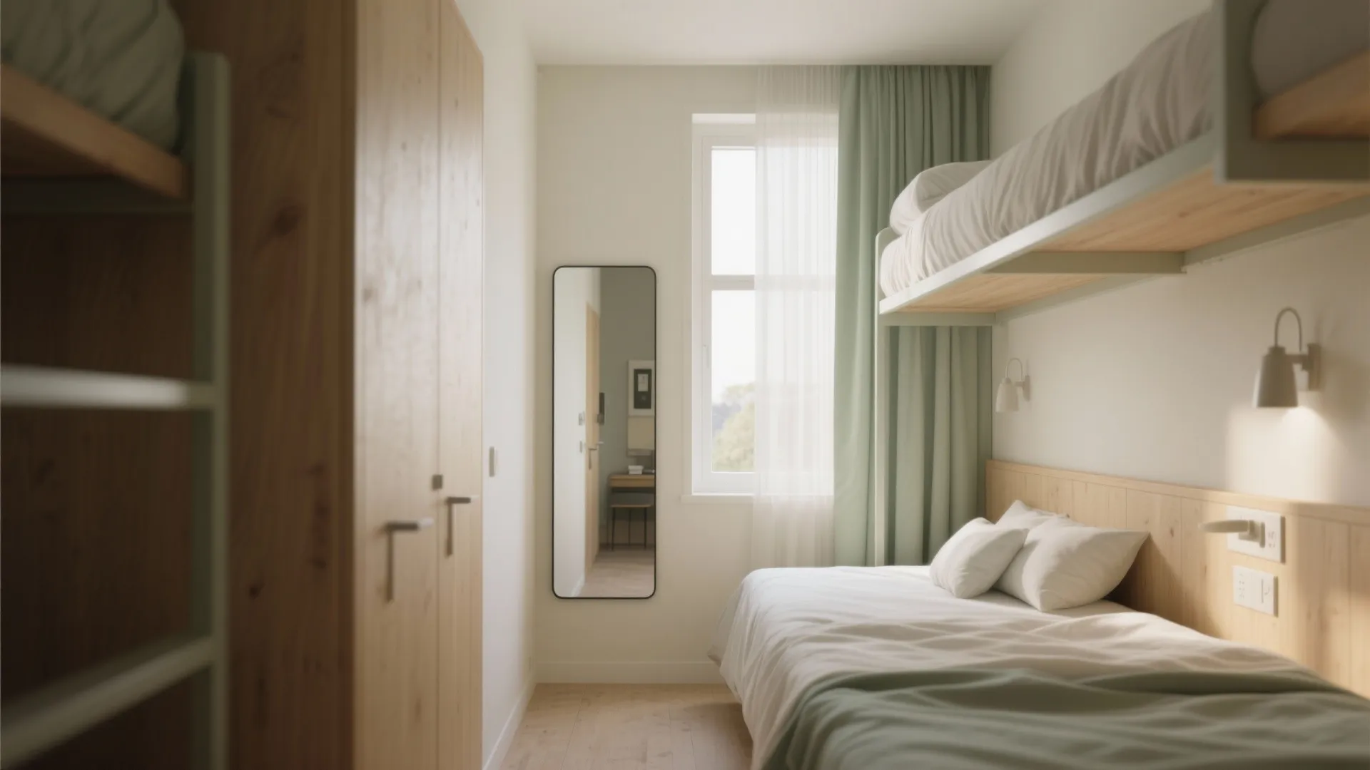 Mirrors and an Airy Palette to Visually Double Space