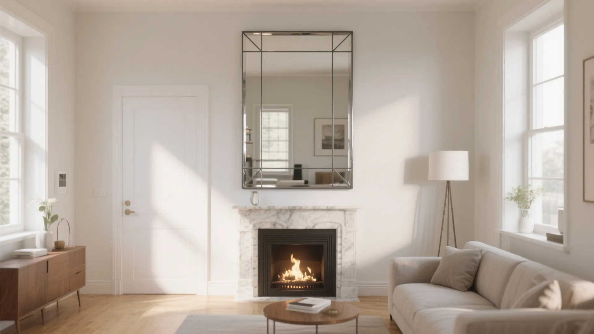 5. Large-scale Art or Mirror Backdrop