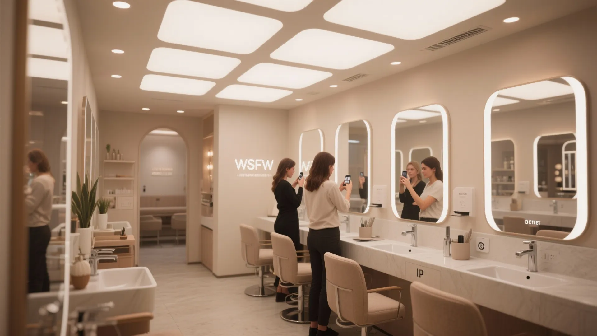 3. Diffused Ceiling and Mirror Backlighting