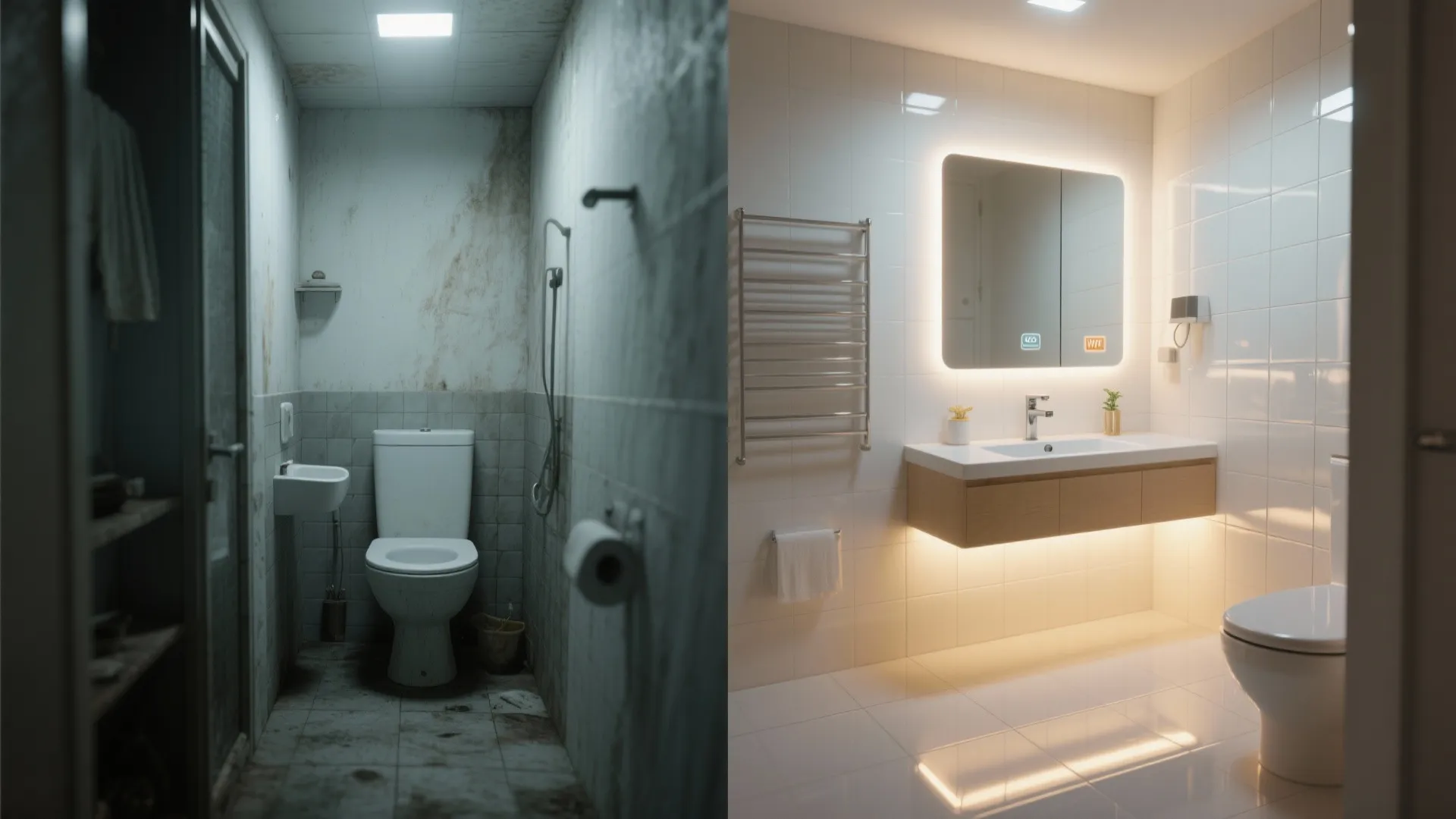 4. Mirrors + concealed lighting to amplify light