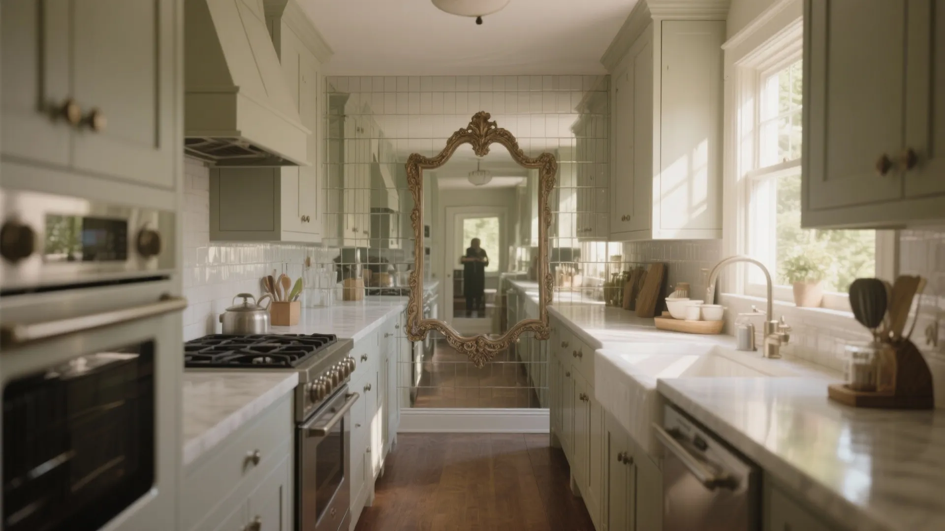 3. Mirror Backsplashes