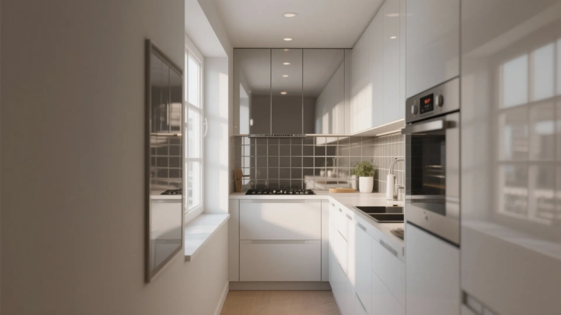 4. Mirror Backsplash