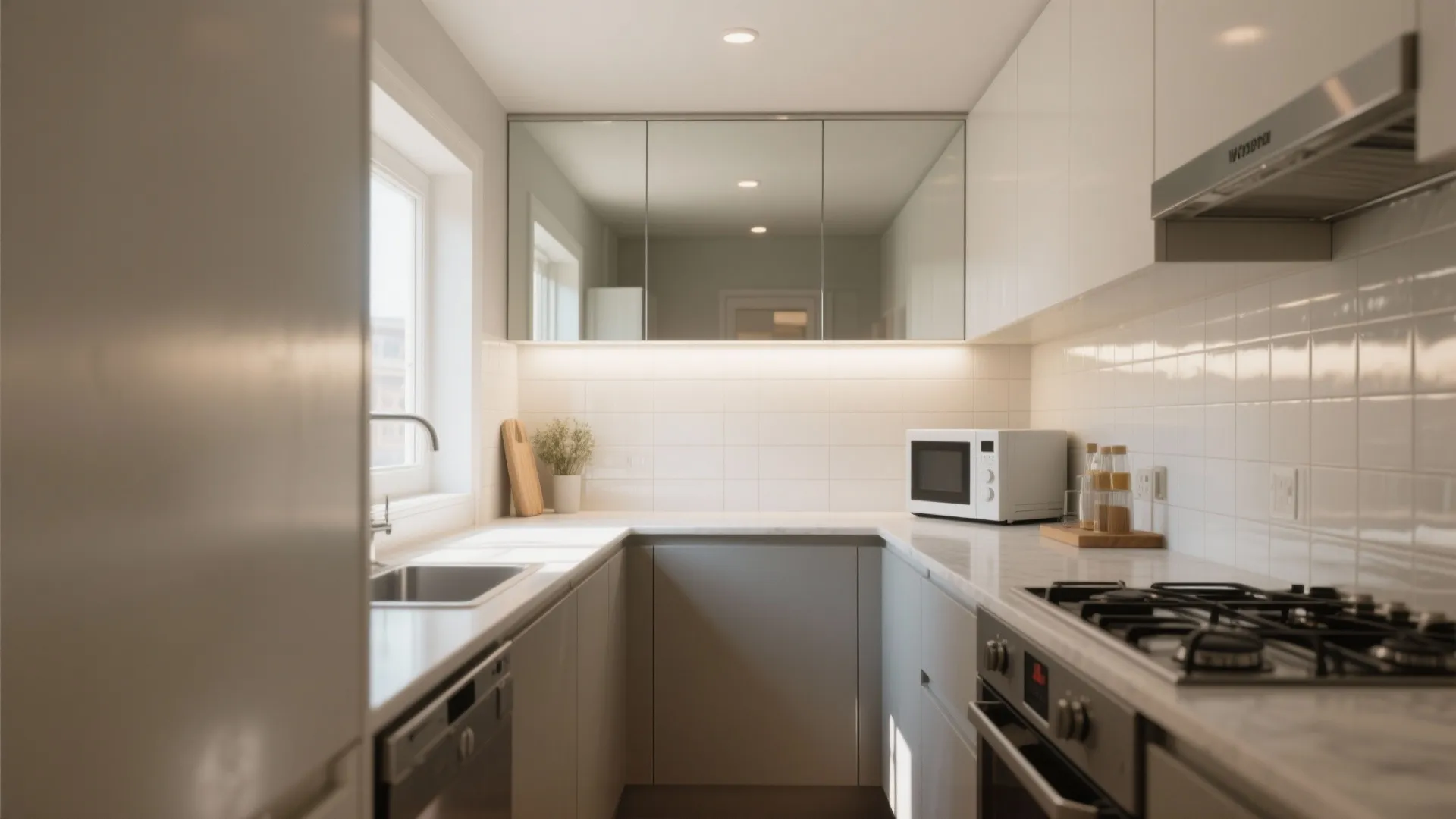 5. Mirror Backsplashes