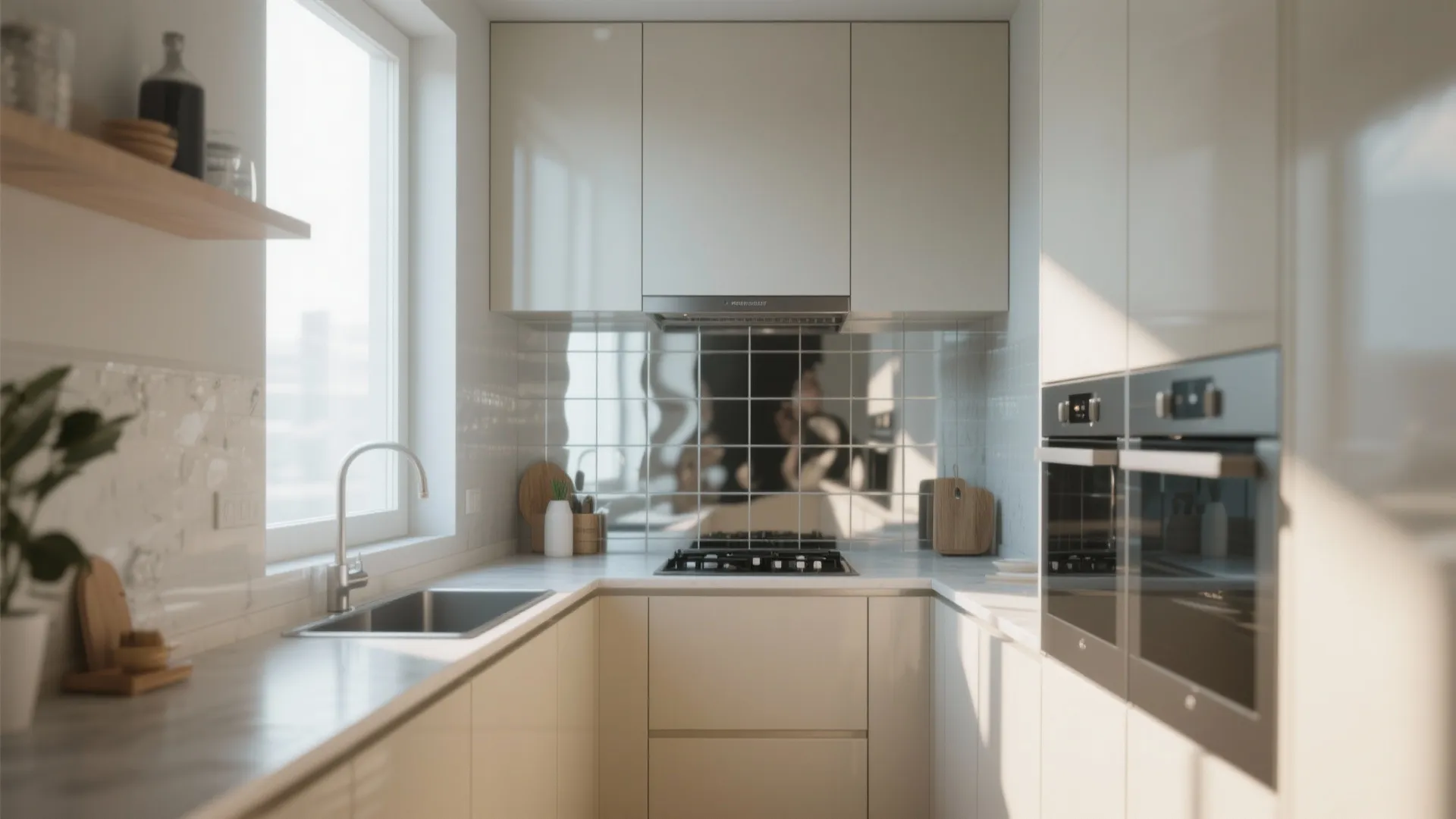 6. Mirror Backsplashes