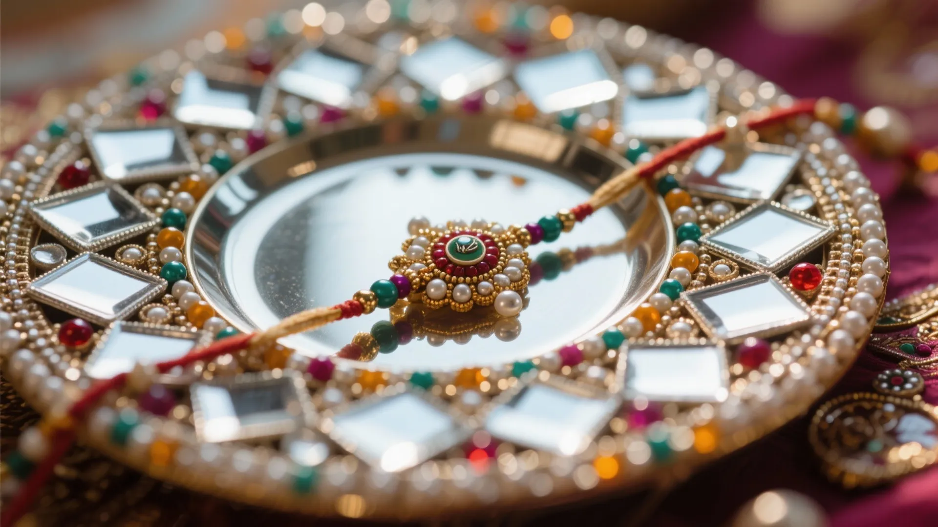 3. Mirror & Bead Work