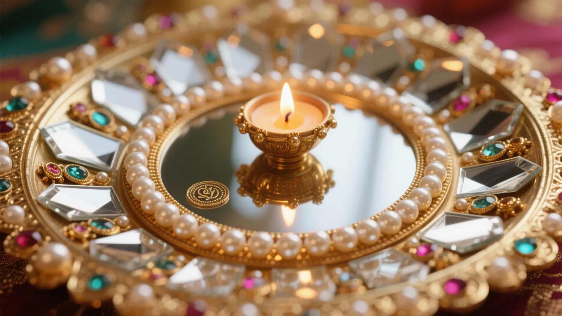 Mirror Work and Glass Beads for Festive Sparkle