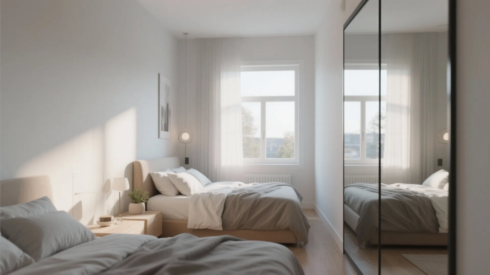 5. Mirrors to Double the Space