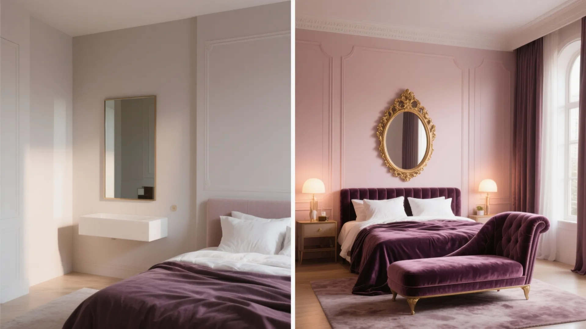 5. Soft palettes, mirrors, and focal accents