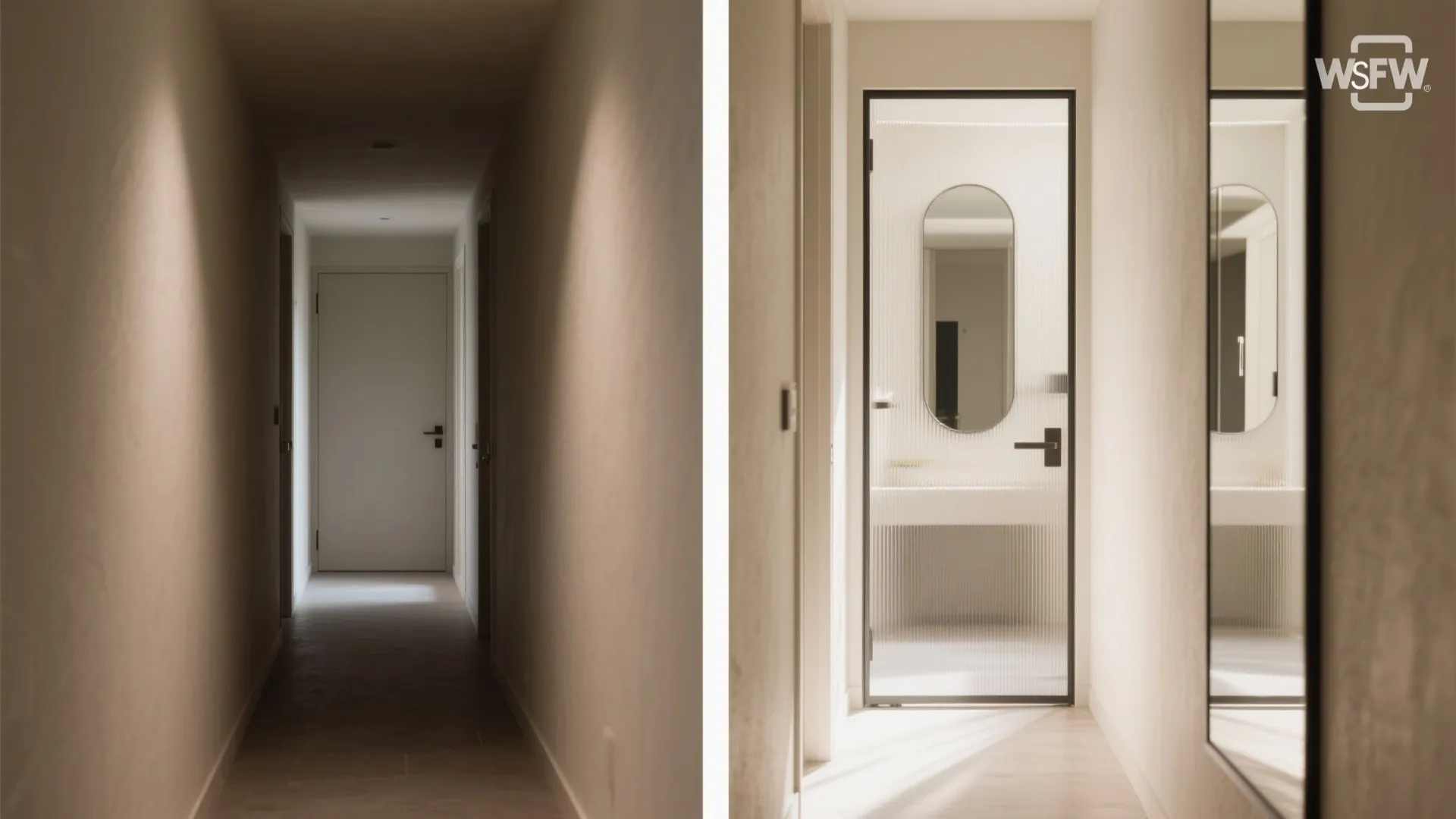 Mirrors, Glass, and Clear Lines to Open Up Space