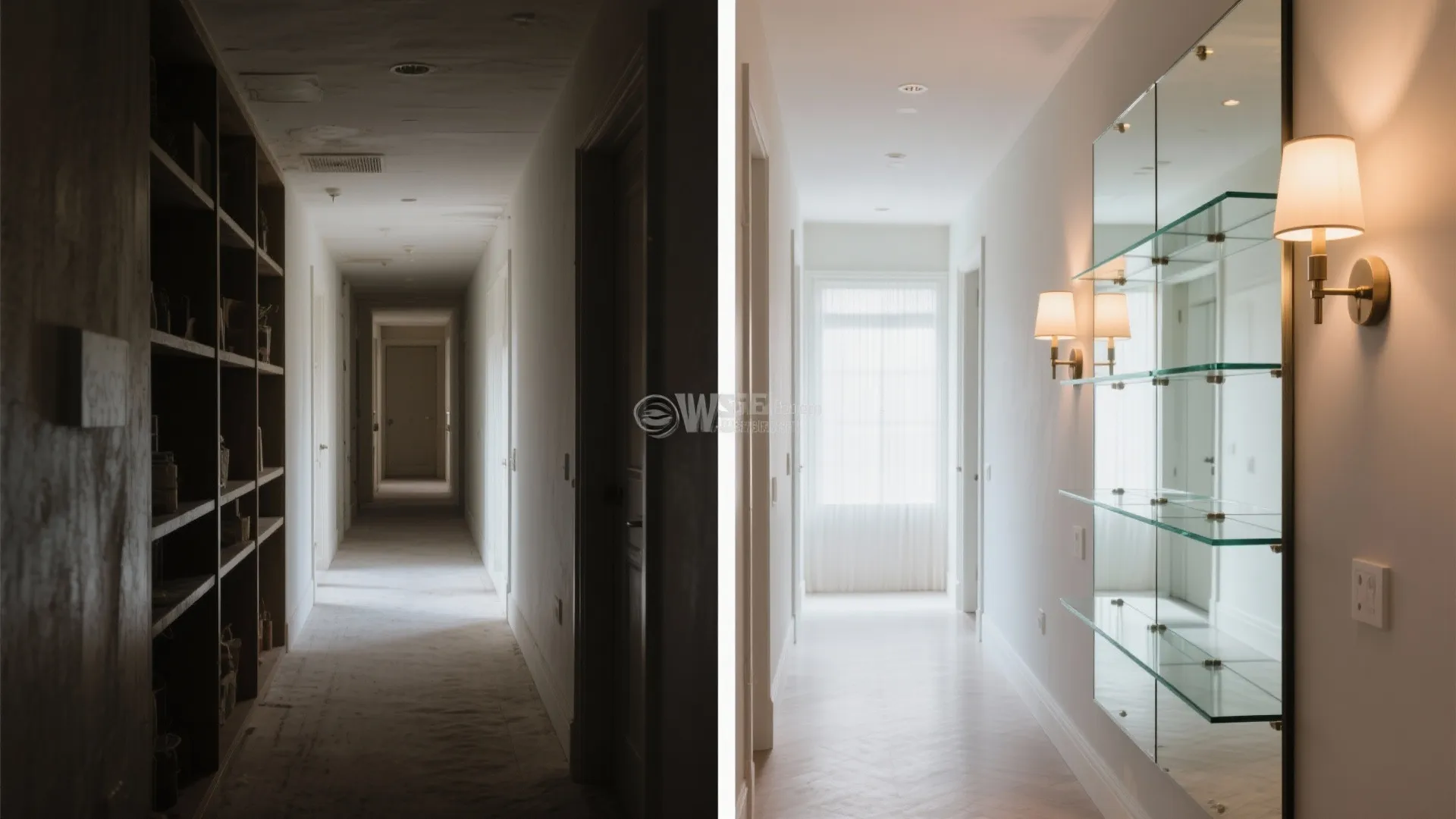 Glass‑Backed or Mirrored Shelves for Hidden Depth