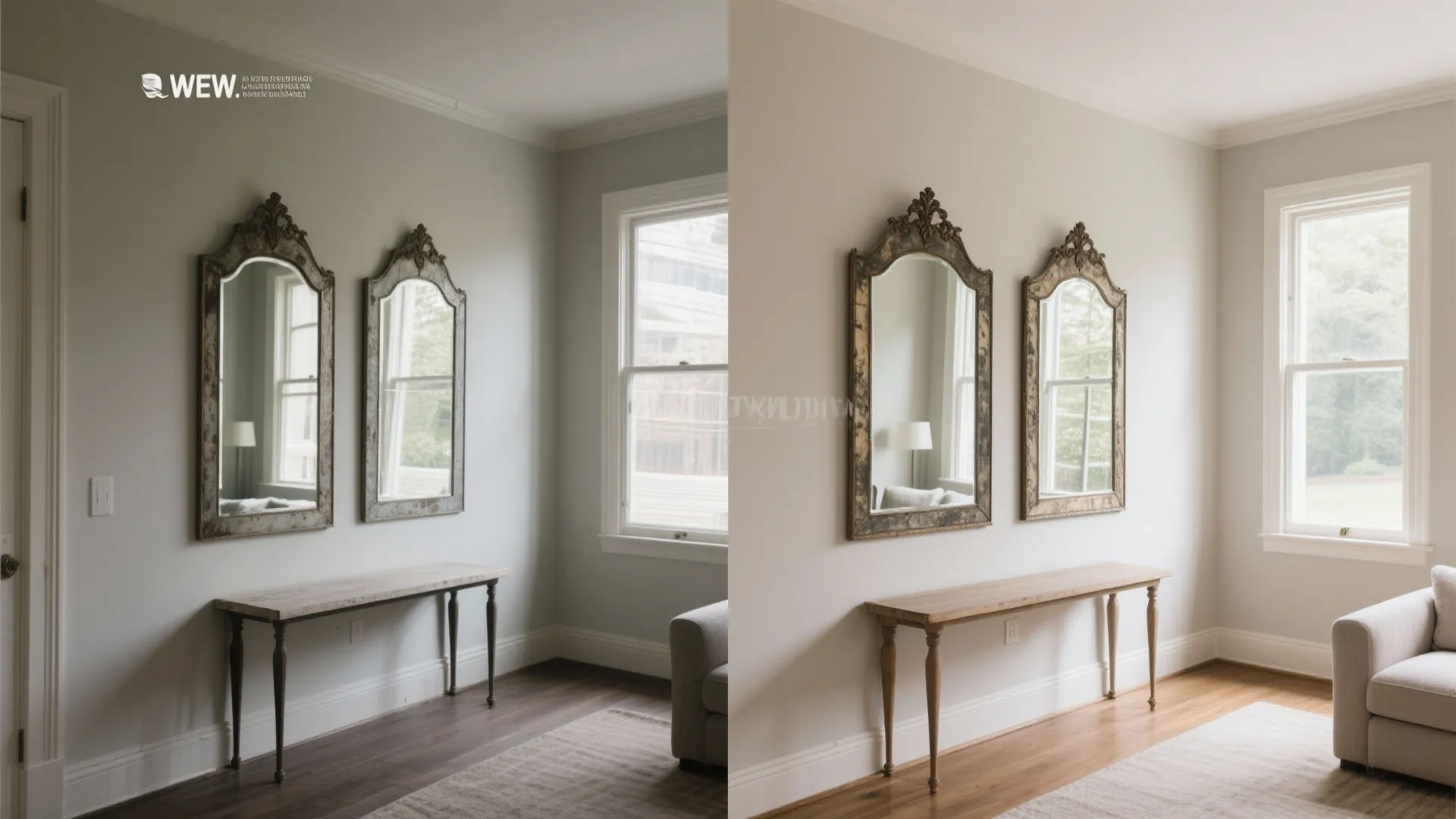 Mirrored Art and Glass Panels for Light Bounce