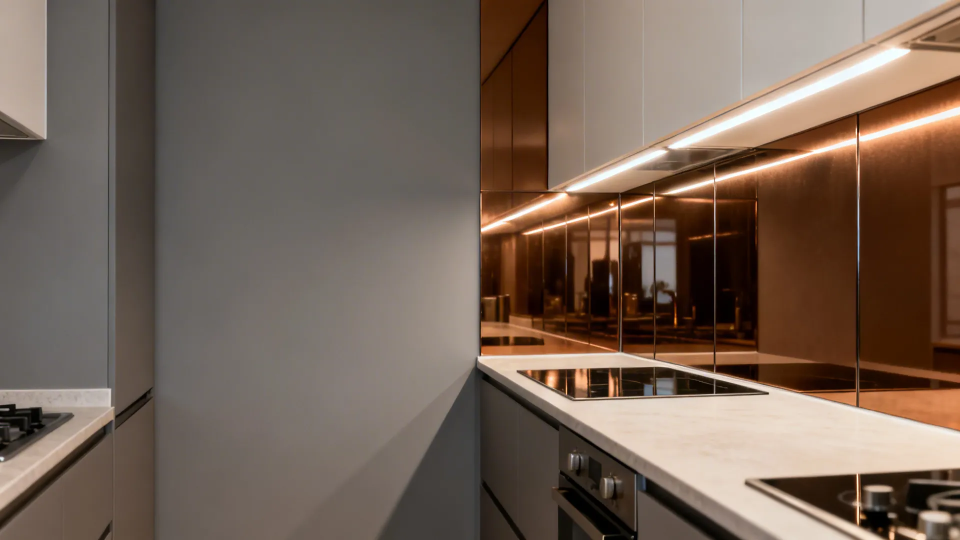 Mirrored Glass for Airy Depth