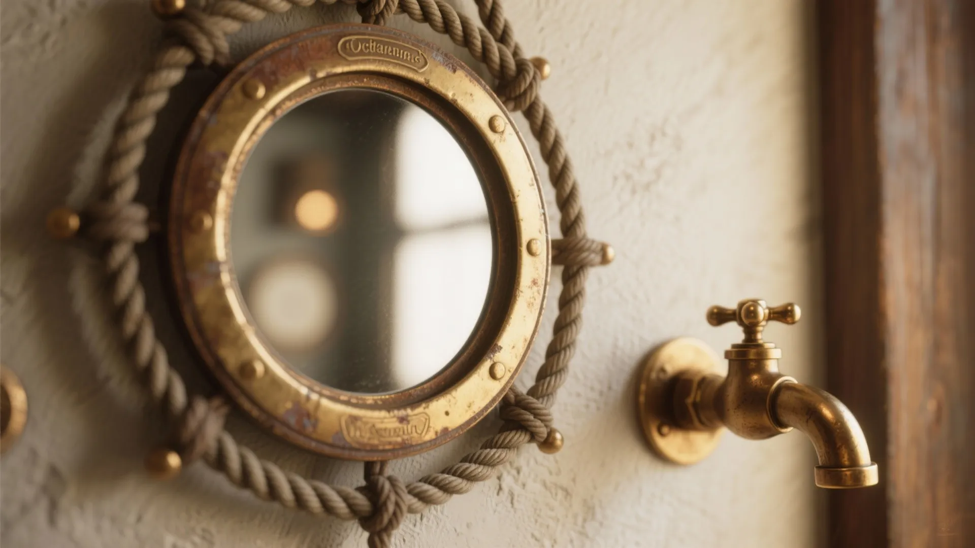 3. Statement Mirror and Brass Fixtures