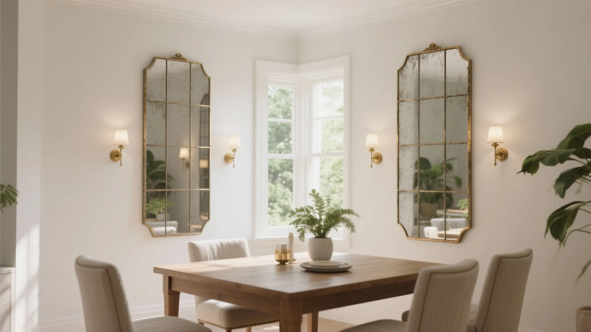 Mirrors & Warm Metallic Accents