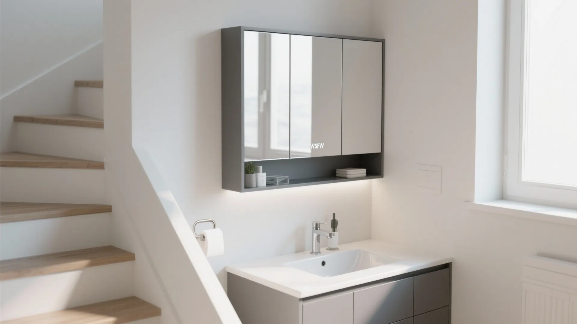 10. Hidden Mirror Cabinet