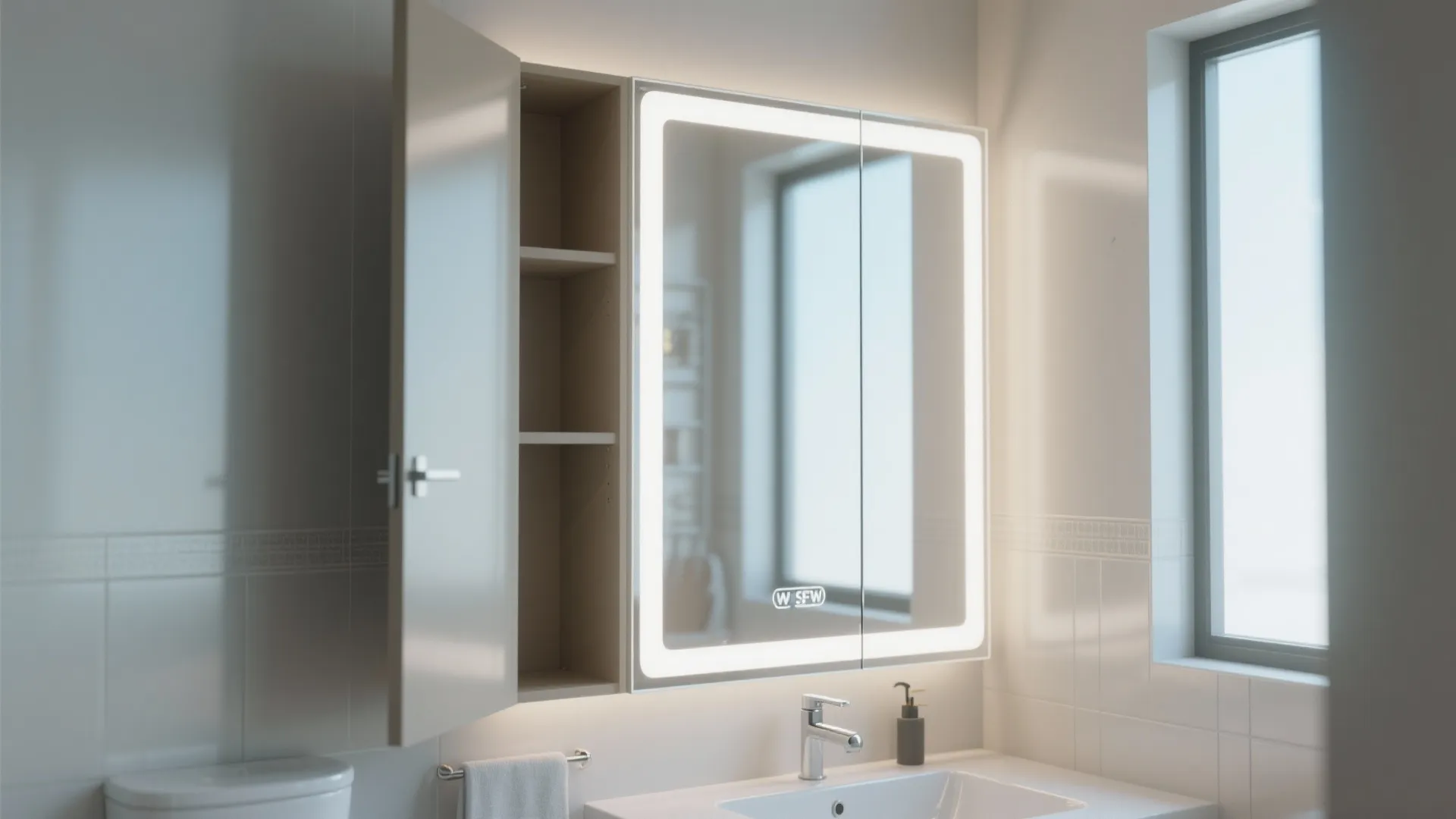 5. Mirror-Front or Cabinet-Integrated Doors