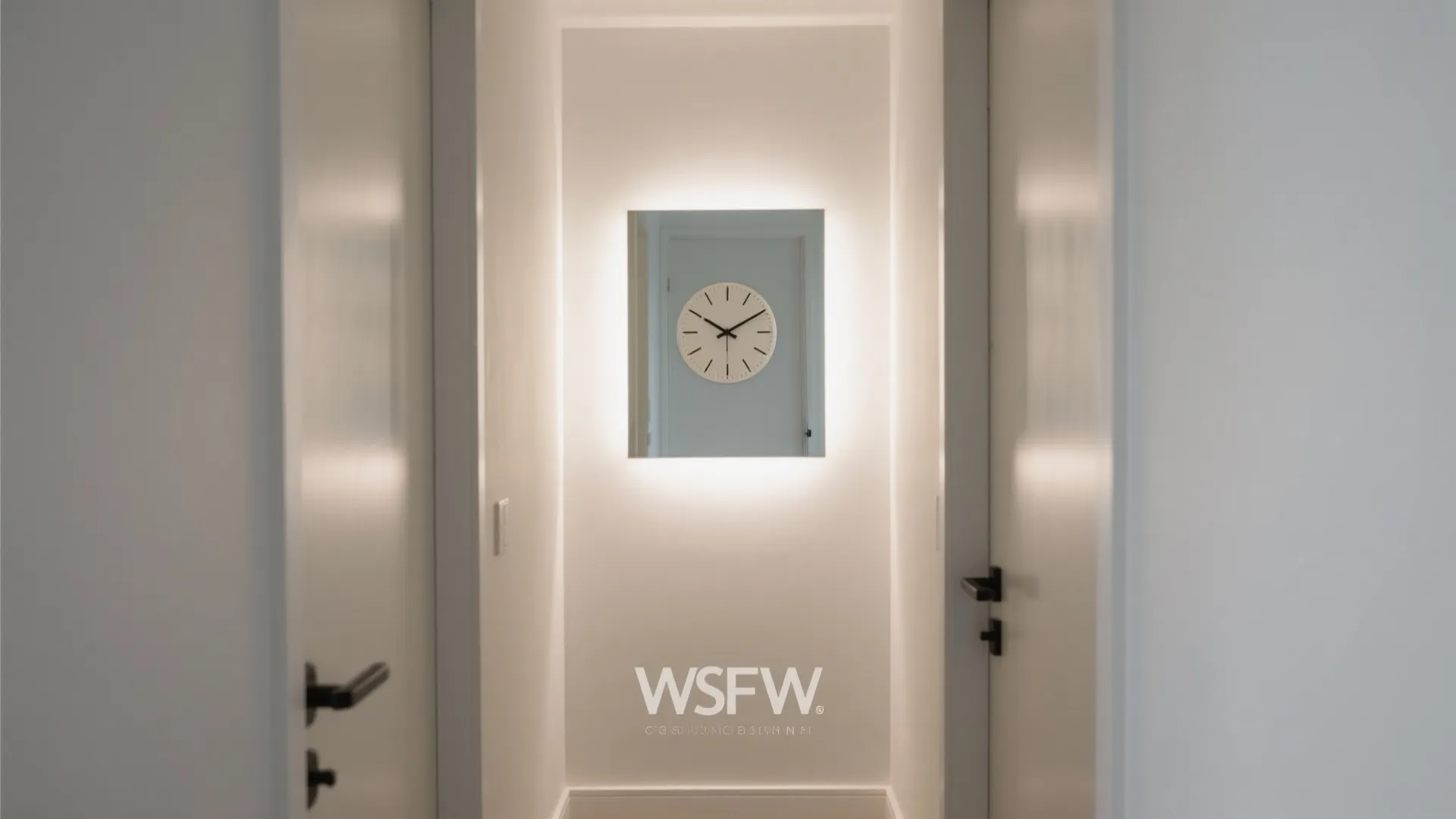 Mirror-Front Clock to Brighten and Enlarge