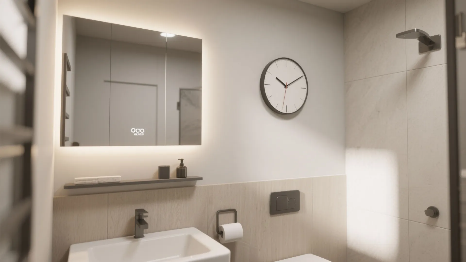 6. Mirror-Clock Combo