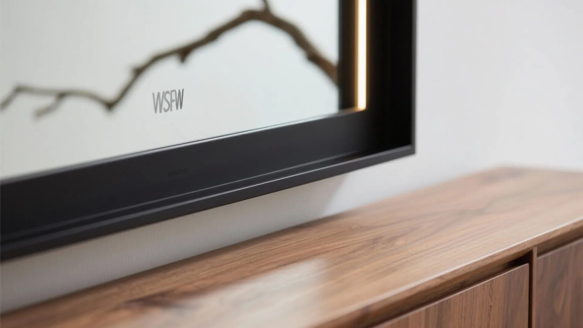 3) Asymmetrical Console + Tall Mirror Composition