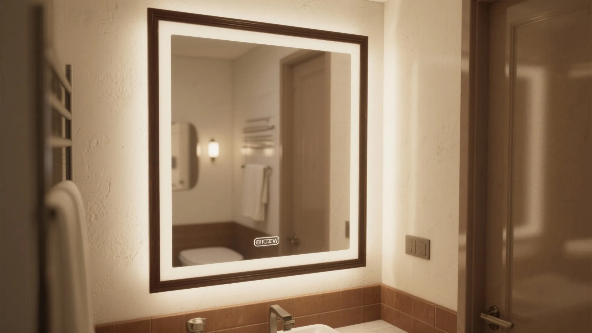 4. Contrast trim and statement mirror