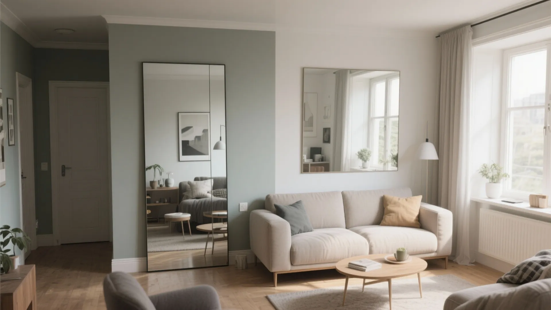 Using mirrors for depth