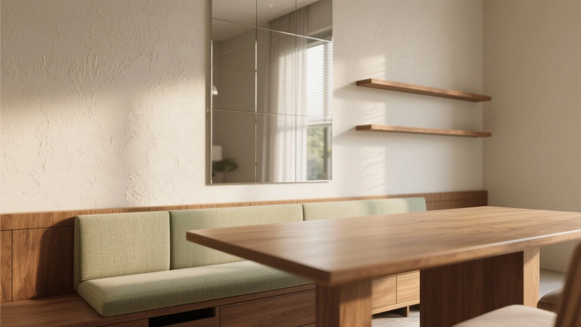 Light, mirrors, and storage that make rooms feel larger