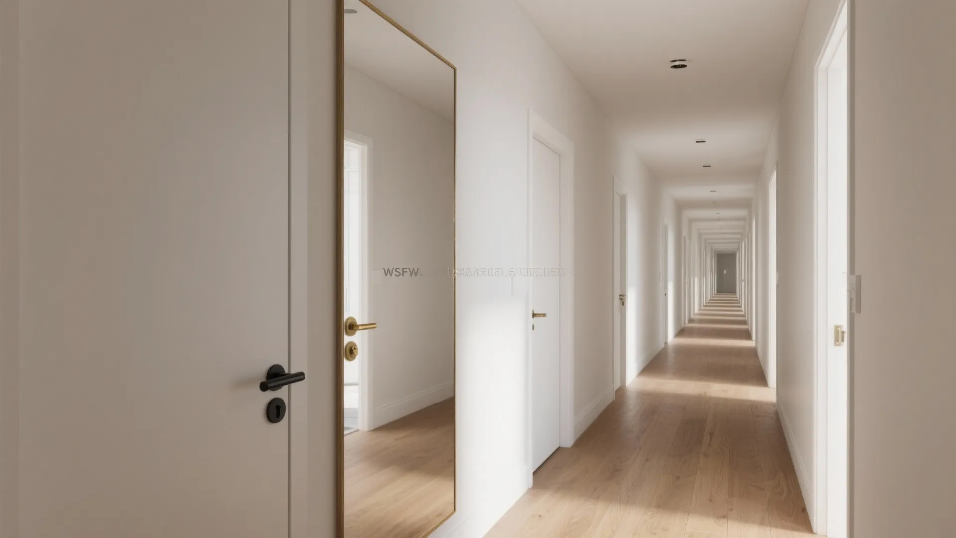 Mirrored or Reeded Glass Illusion