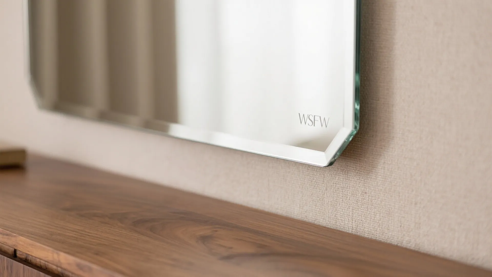 Frameless, Full-Height Mirrors Along One Wall