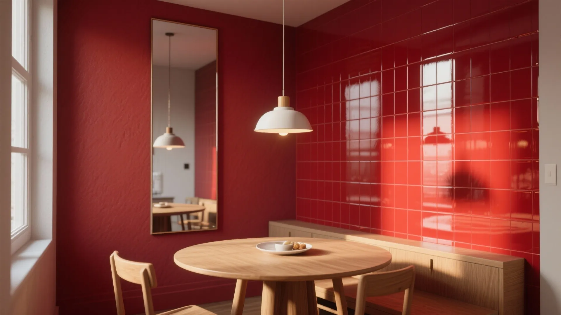 2. Use mirrors and gloss to expand the space