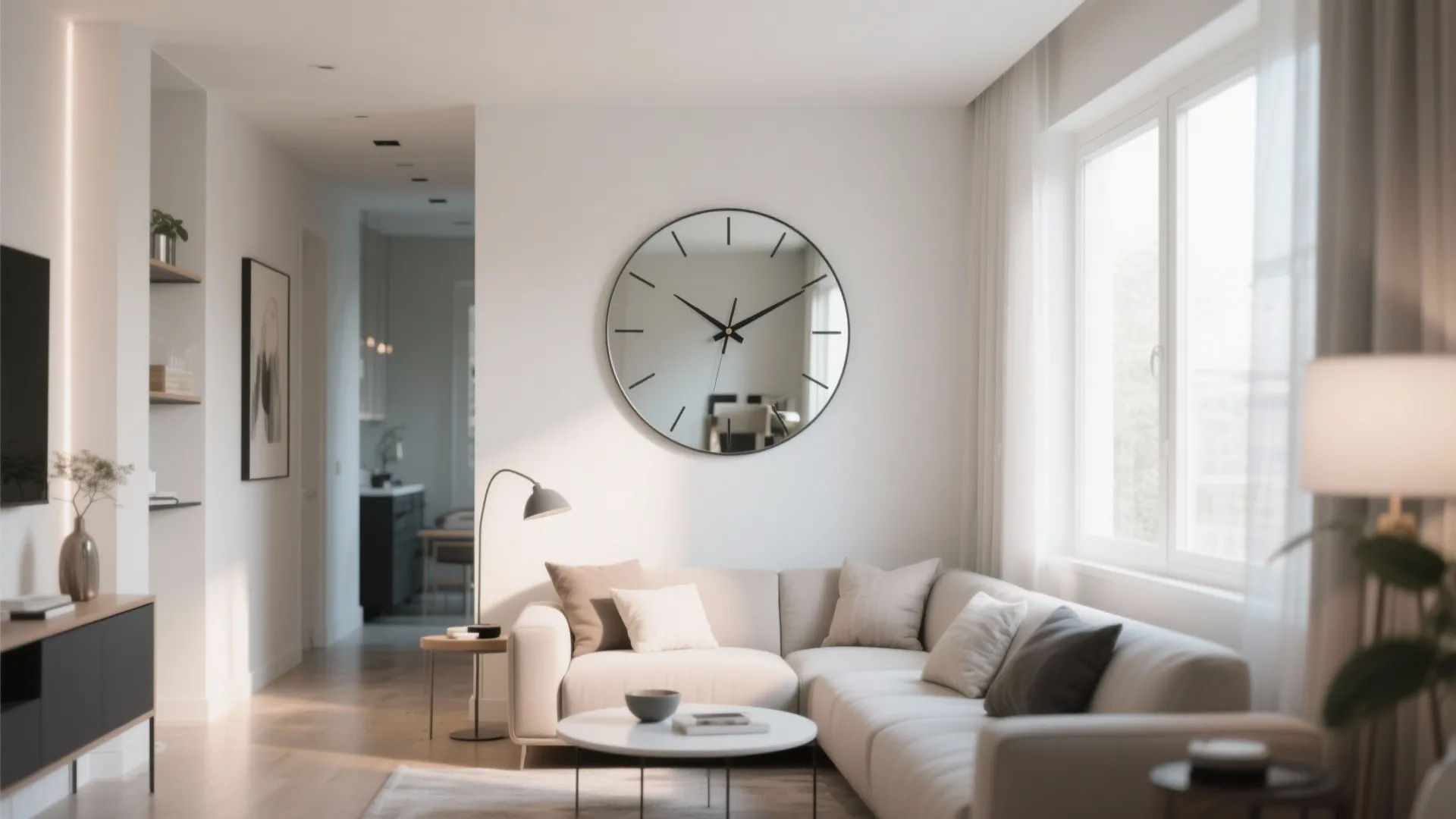 5. Mirror-Faced Wall Clock