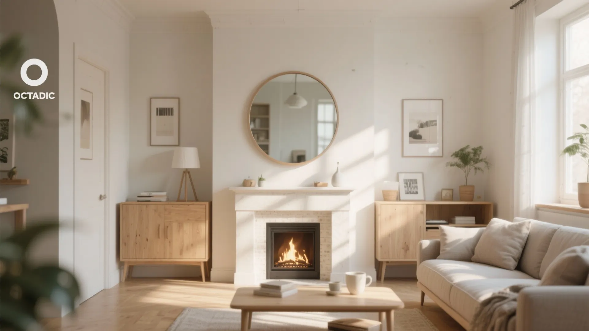 2. Mirror Above the Fireplace