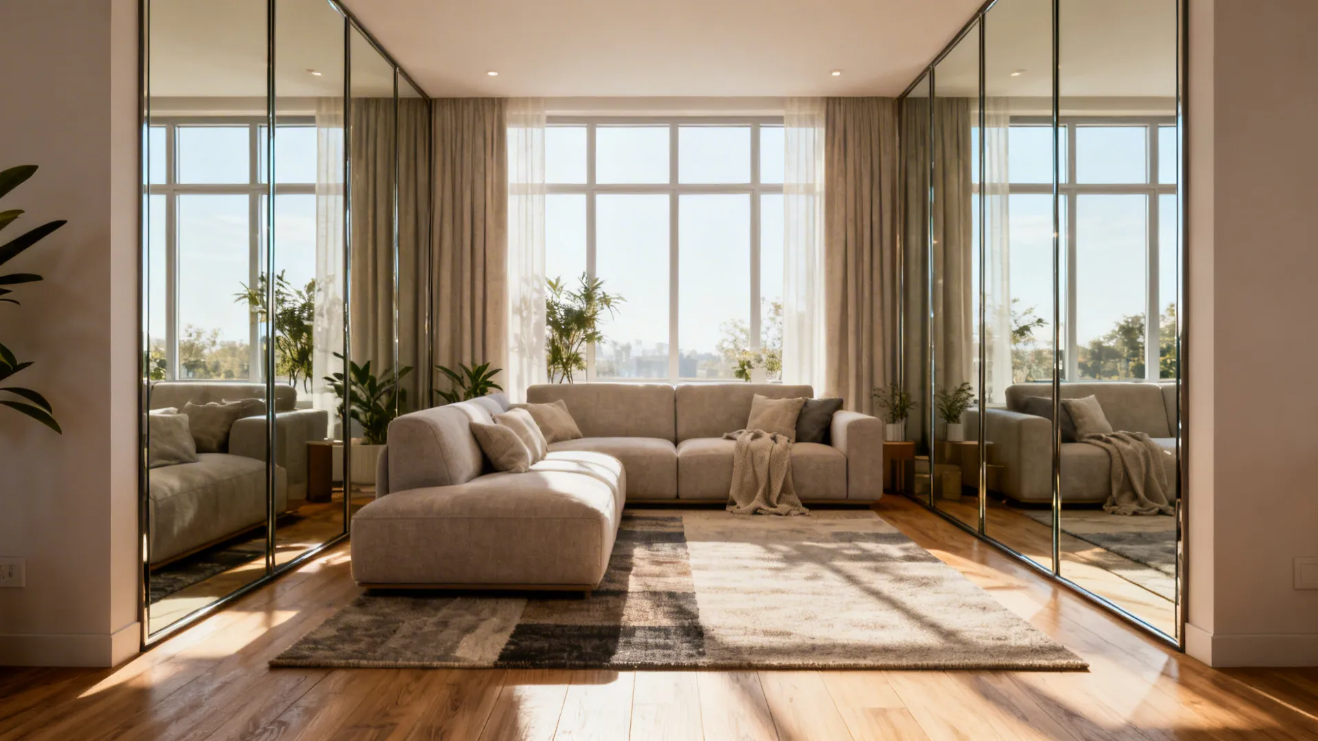 Oversized Wall Mirrors: 5 Living Room Ideas