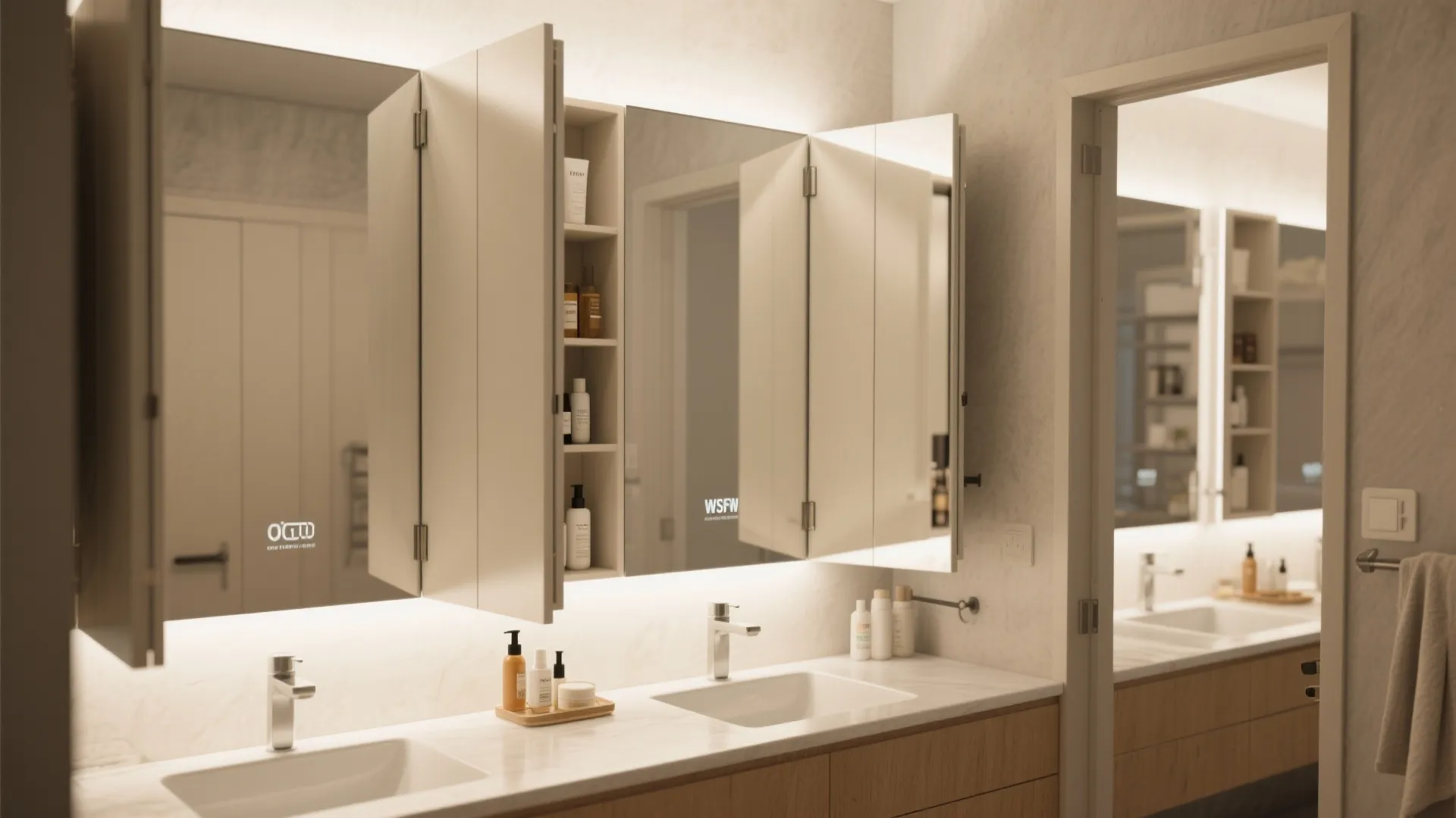 5. Mirror-front Folding Doors