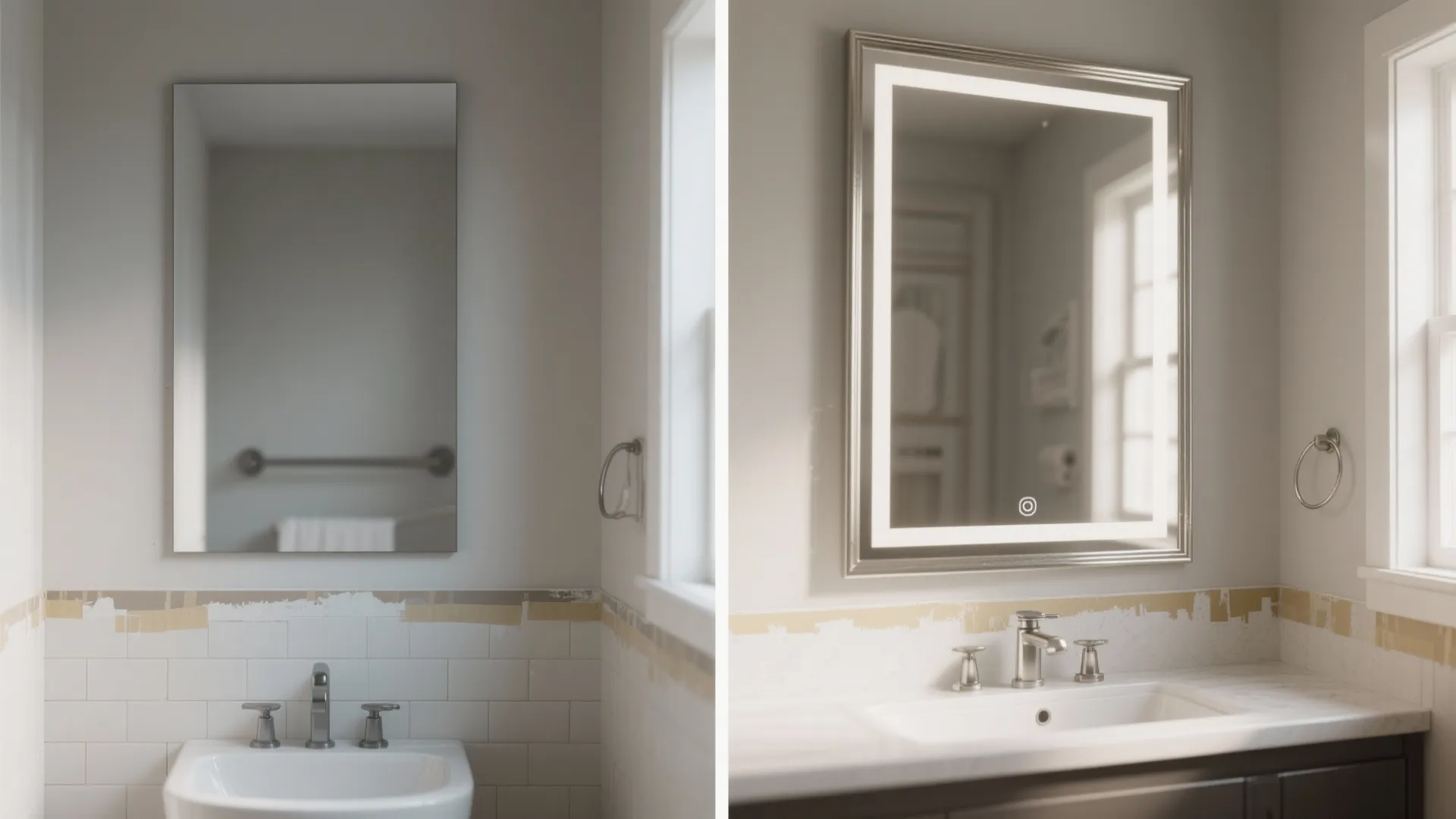 1. Frame and elevate a basic mirror