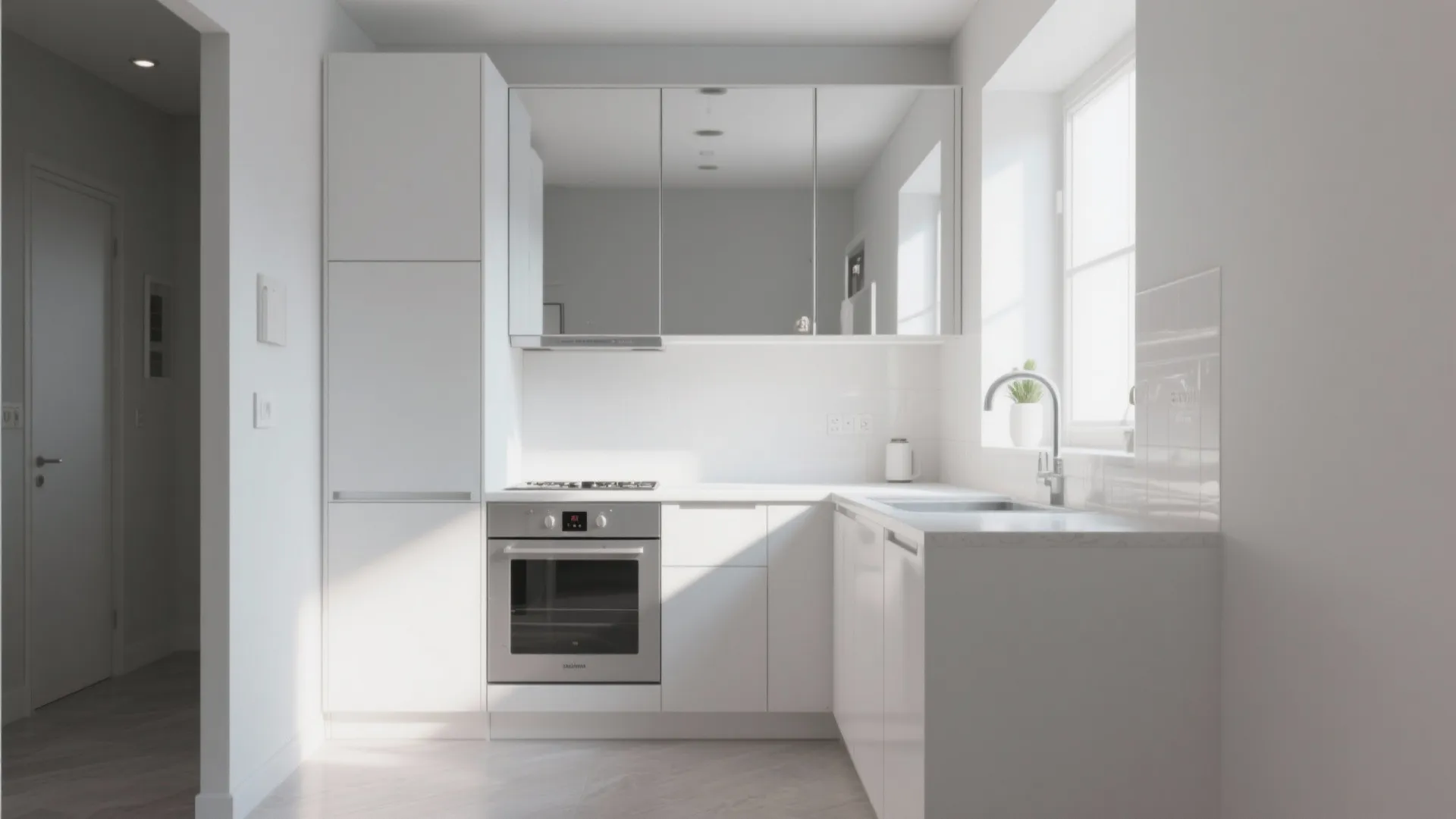 7. Mirror-Front Doors