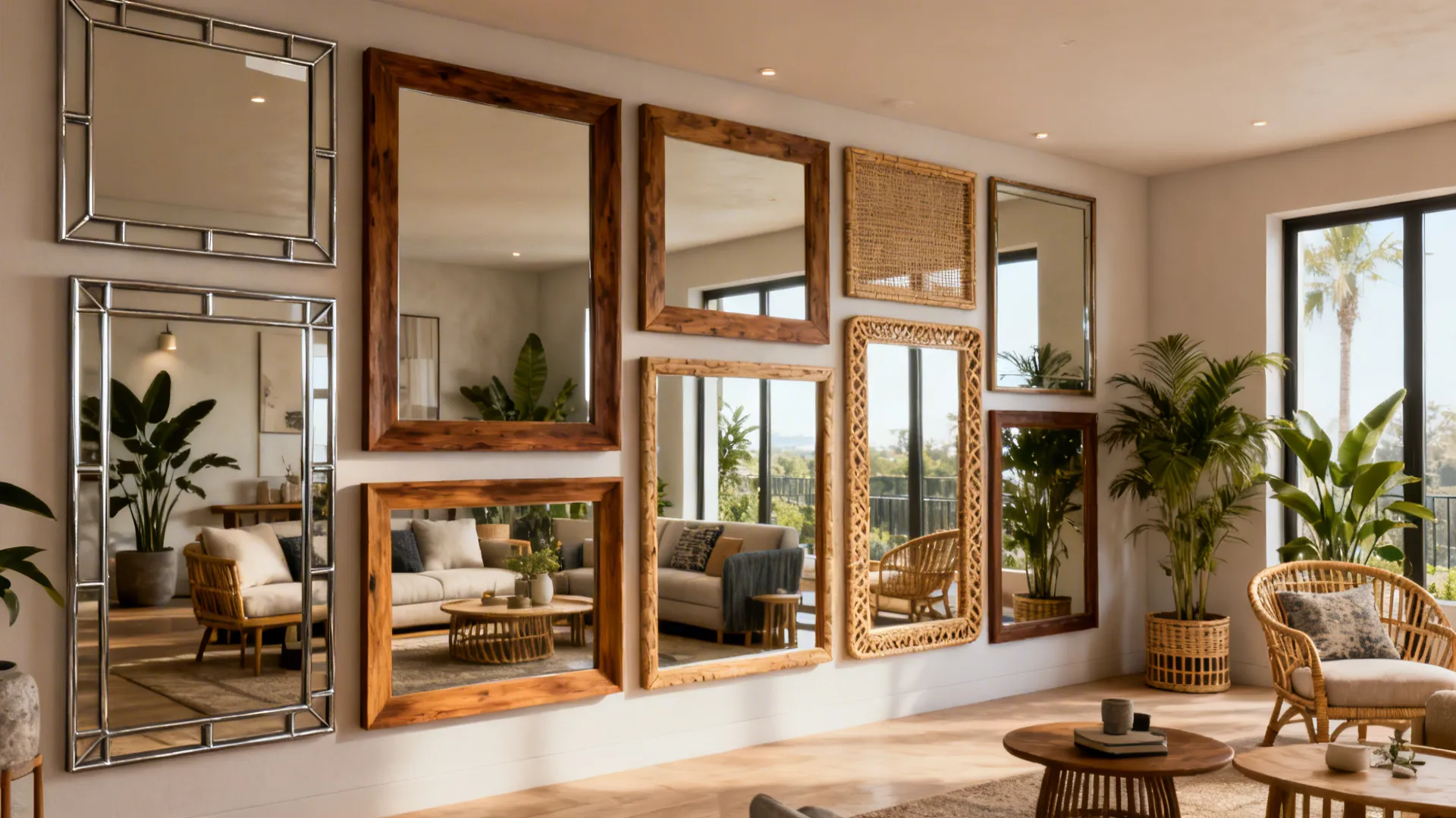 2. Gallery of oversized mirrors