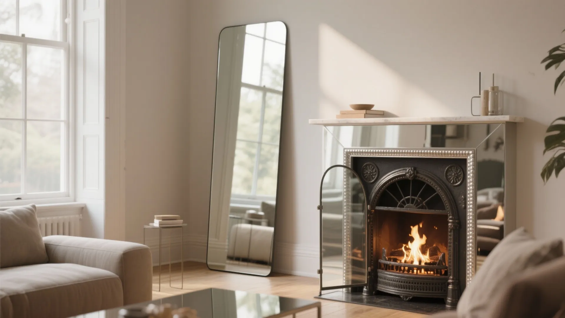 Mirror and Glass to Amplify Light