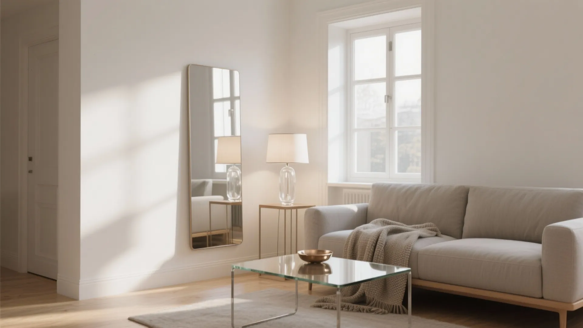 2) Mirror magic and glass accents