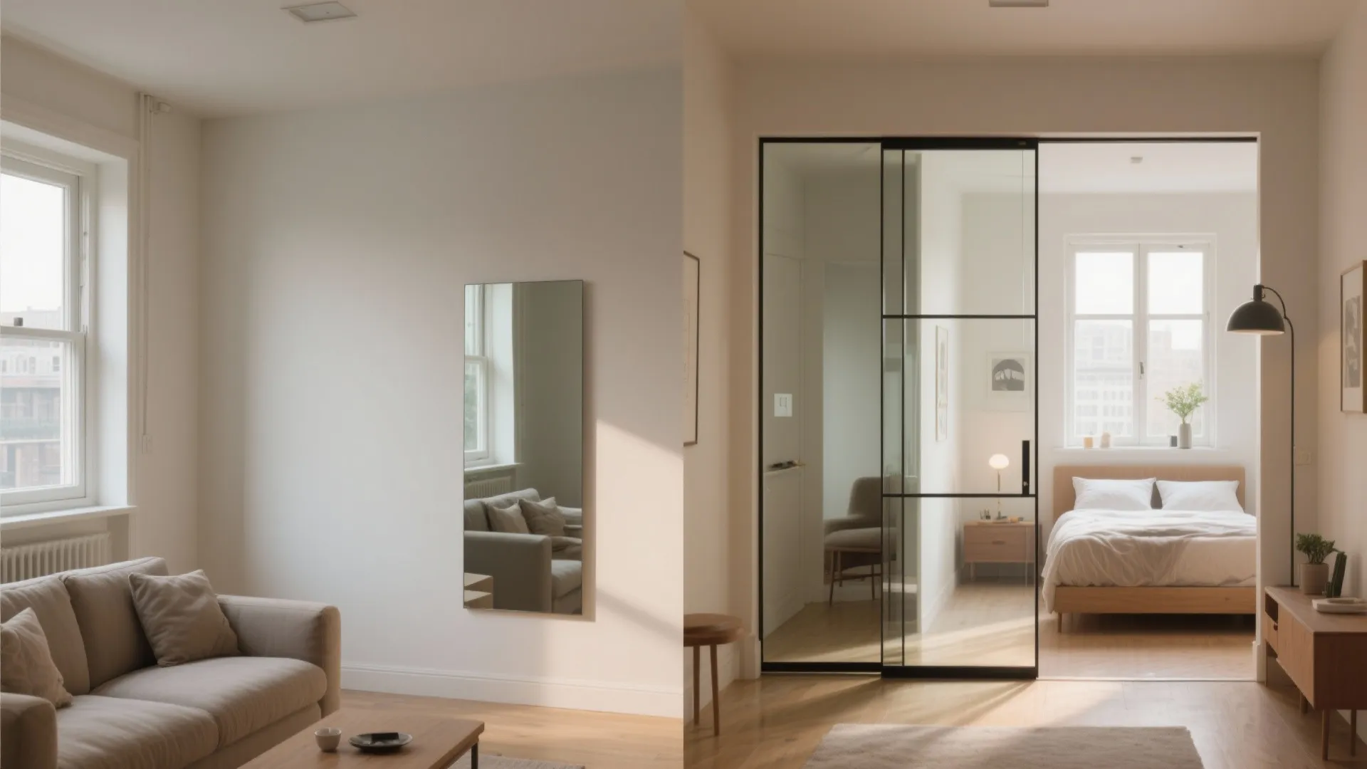 Mirrors and Glass to Expand Visual Volume