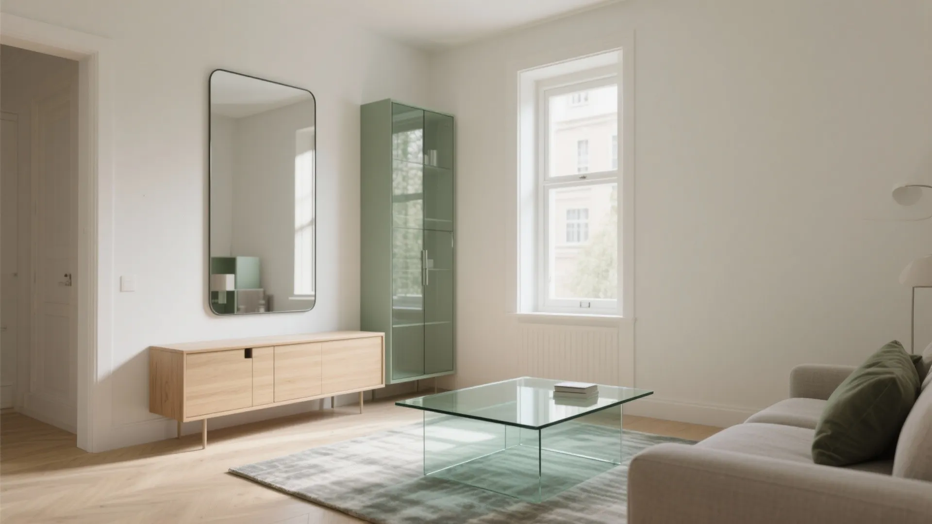 Mirrors, Glass, and Quiet Storage for Visual Calm